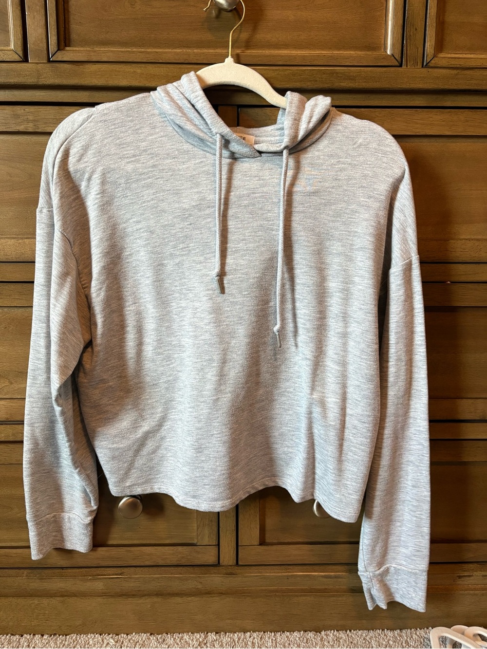 Garage Light Gray Long Sleeve Hooded Tee
